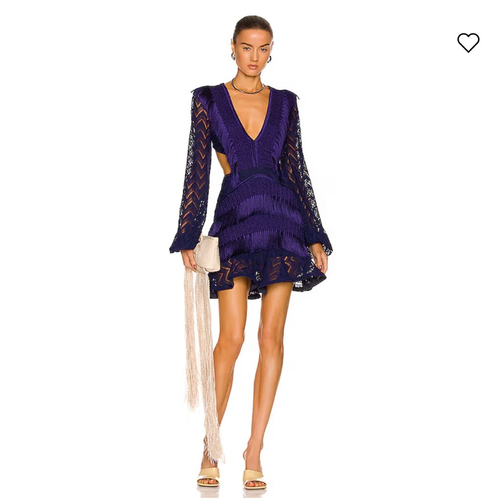 PATBO Cut Out Fringe Mini Dress